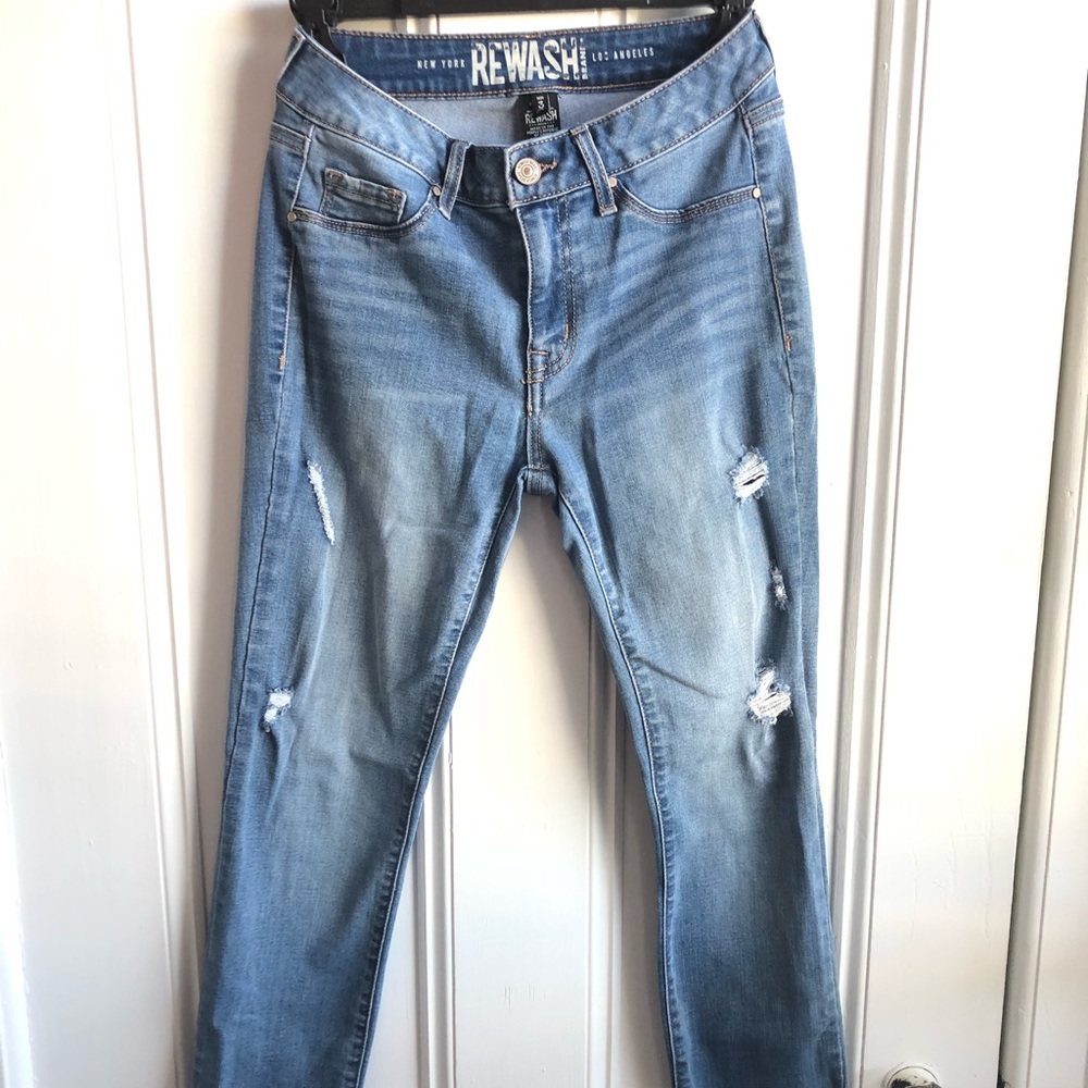 Rewash light wash jean